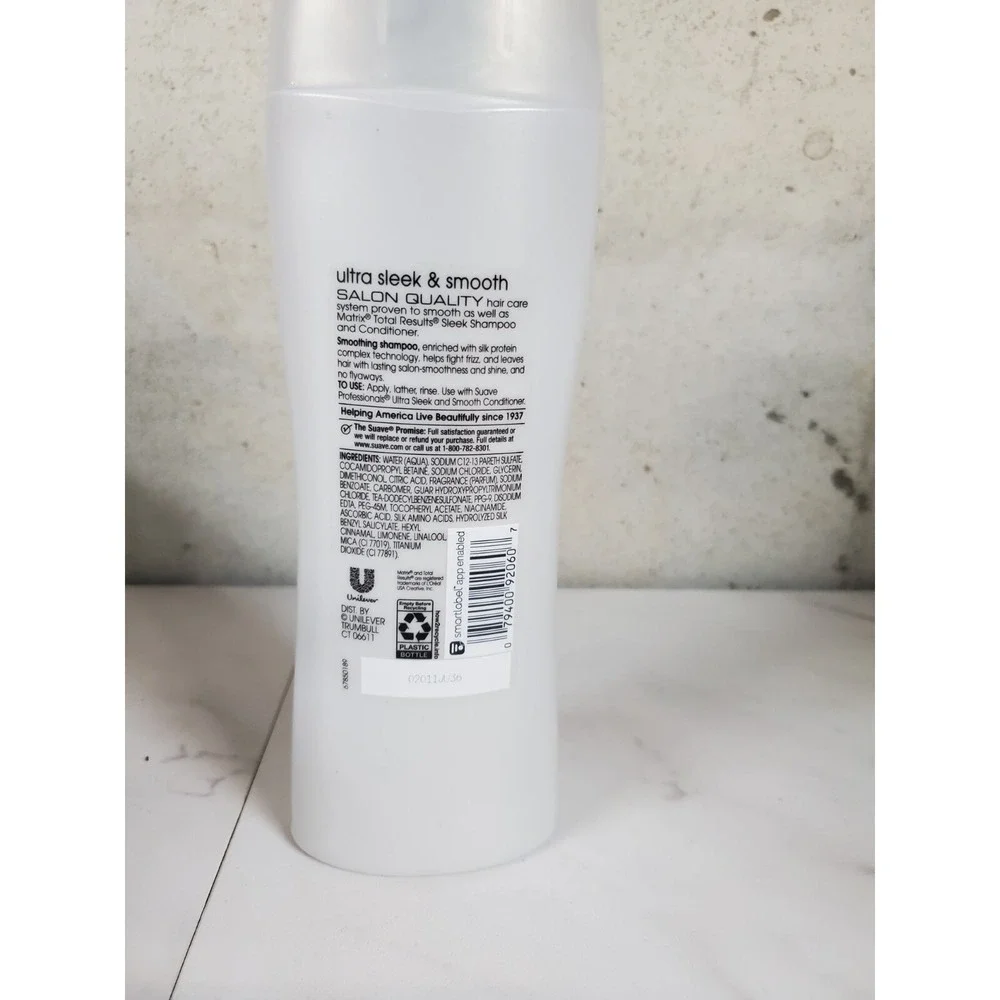 Suave‎ Professional Ultra Sleek & Smooth Frizz Control  Shampoo 12.6 FL oz